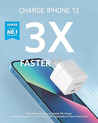 Miniatura 2 de Anker Cargador USB C con enchufe plegable, bloque de cargador USB C de 20 W para iPhone 17/16/15 y más Series, Galaxy, Pixel, iPad (2, cable no