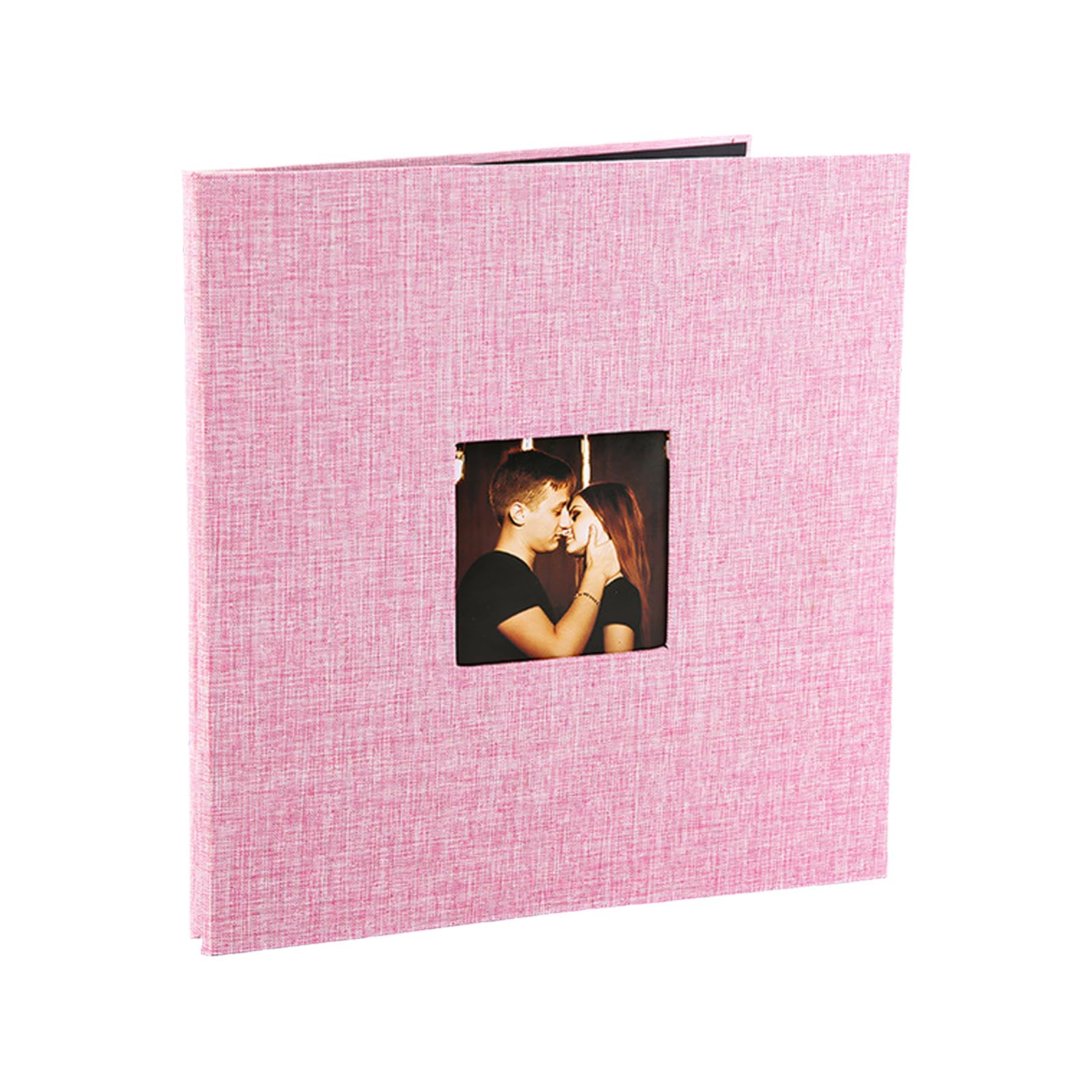 hogtnd Scrapbook Album with Linen Cover, Plastic Film and Self-Adhesive Photo for Shop Window to Capture Special Moments Self-Adhesive Scrapbook