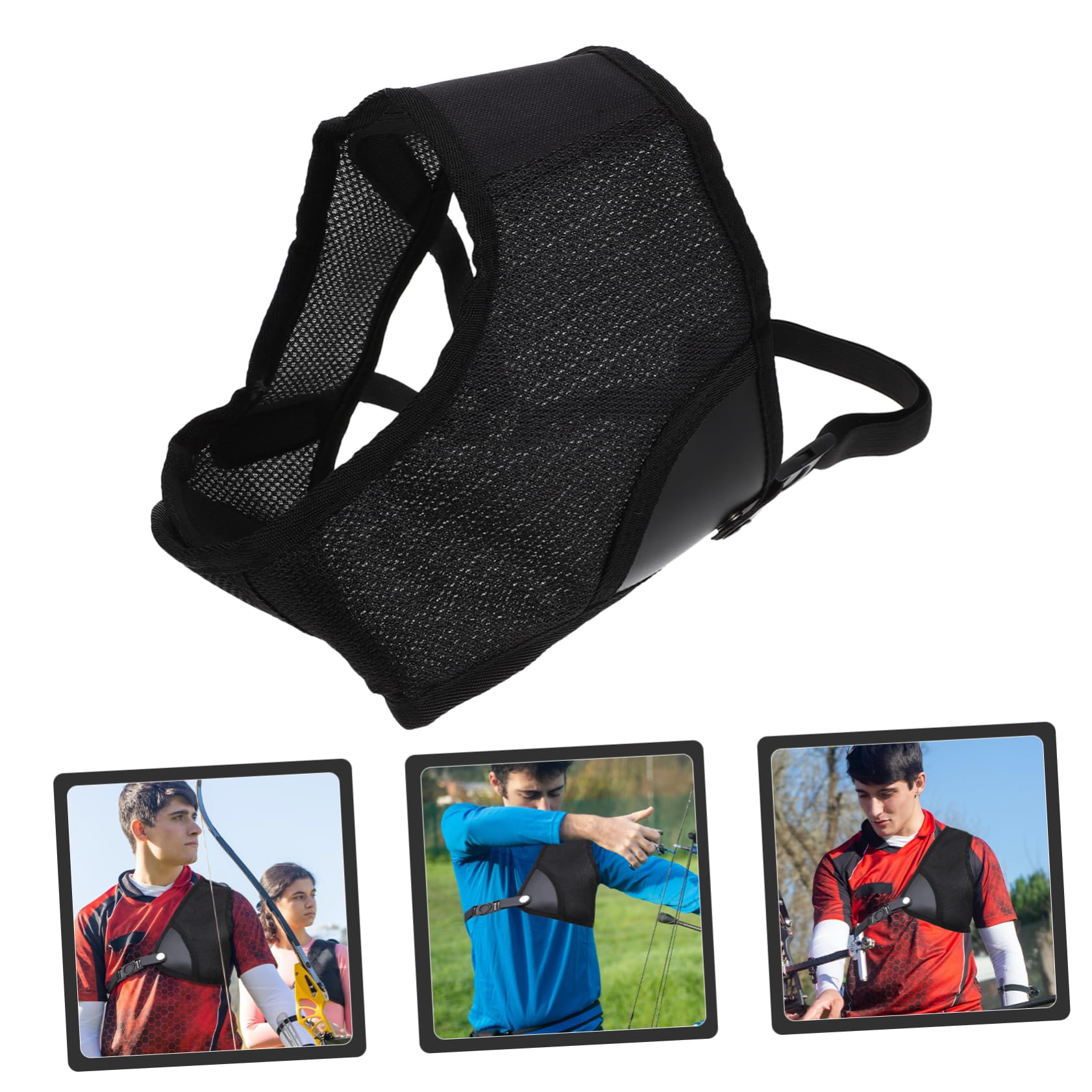 ARTSEWPLY Sports Protective Clothing Archery Bracer Breathable Nylon Chest Guard Easy-on/Off Design Random Style