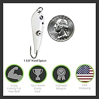 Vista 8 de Cuchara Sumo – Cuchara de cebo para pesca de gato, bajo blanco, lubina rayada y otros peces cebo, 1 5/8 pulgadas