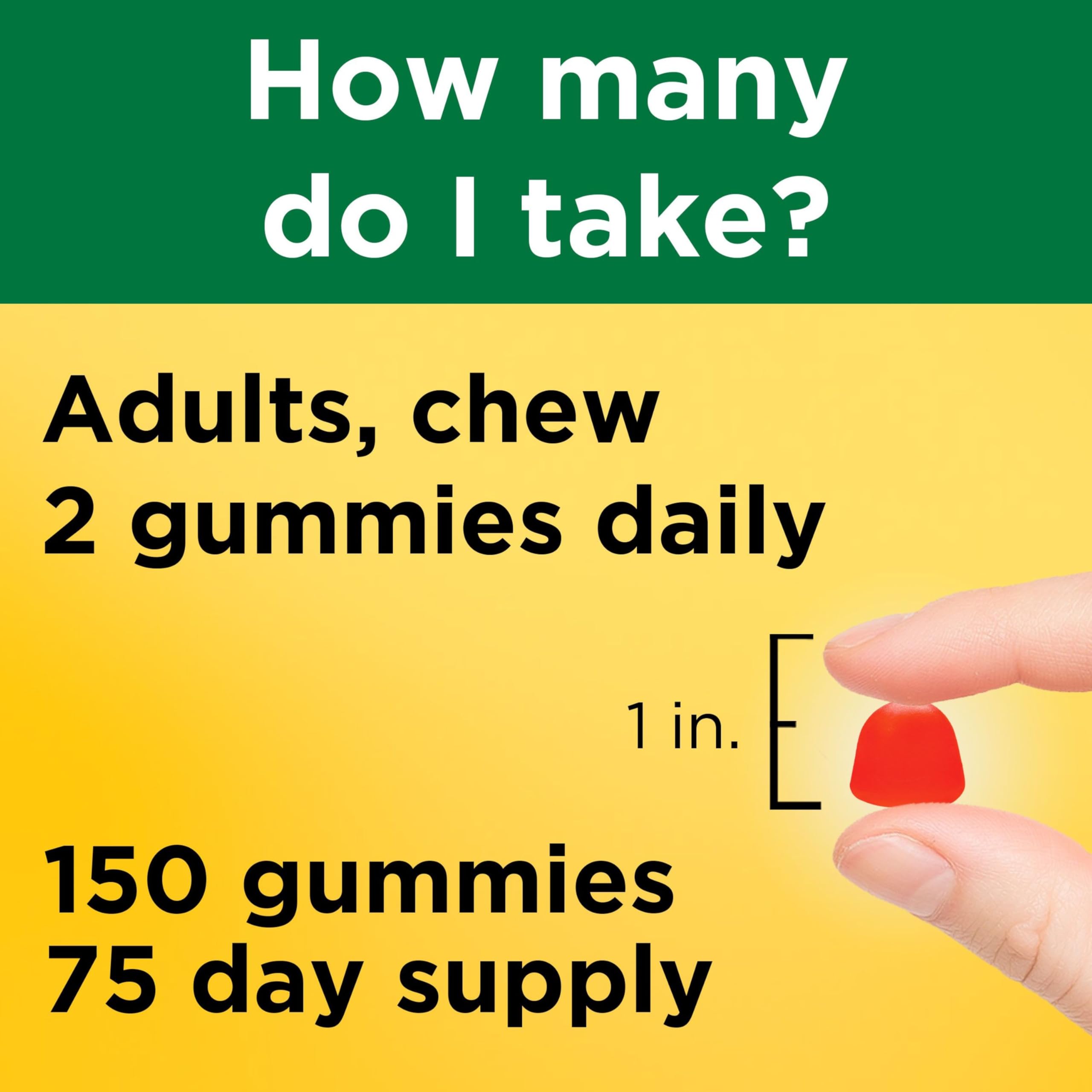 Nature Made Vitamin D3 2000 IU (50 mcg) per Serving, 150 Vitamin D Gummies — Amazon image 5