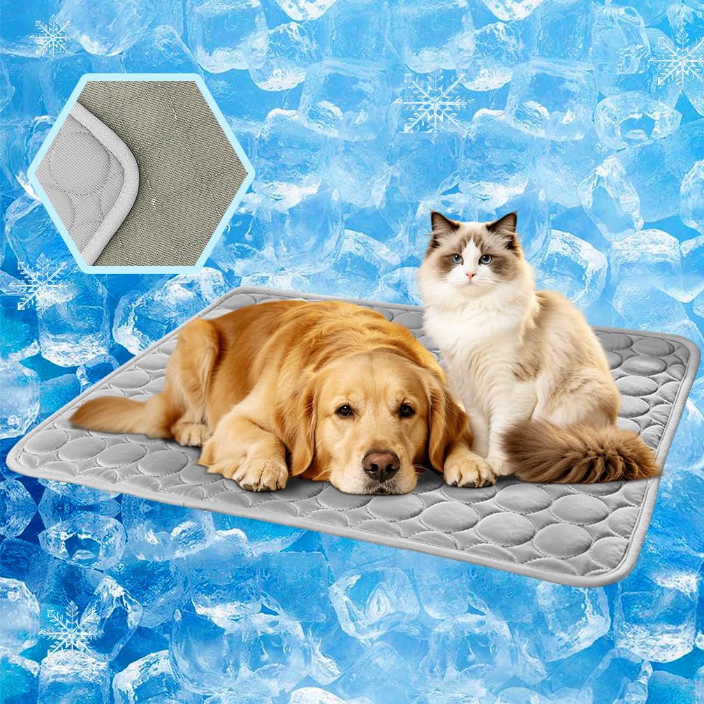 Tapis de refroidissement lavable pour chien pour le salon en été soie glacée