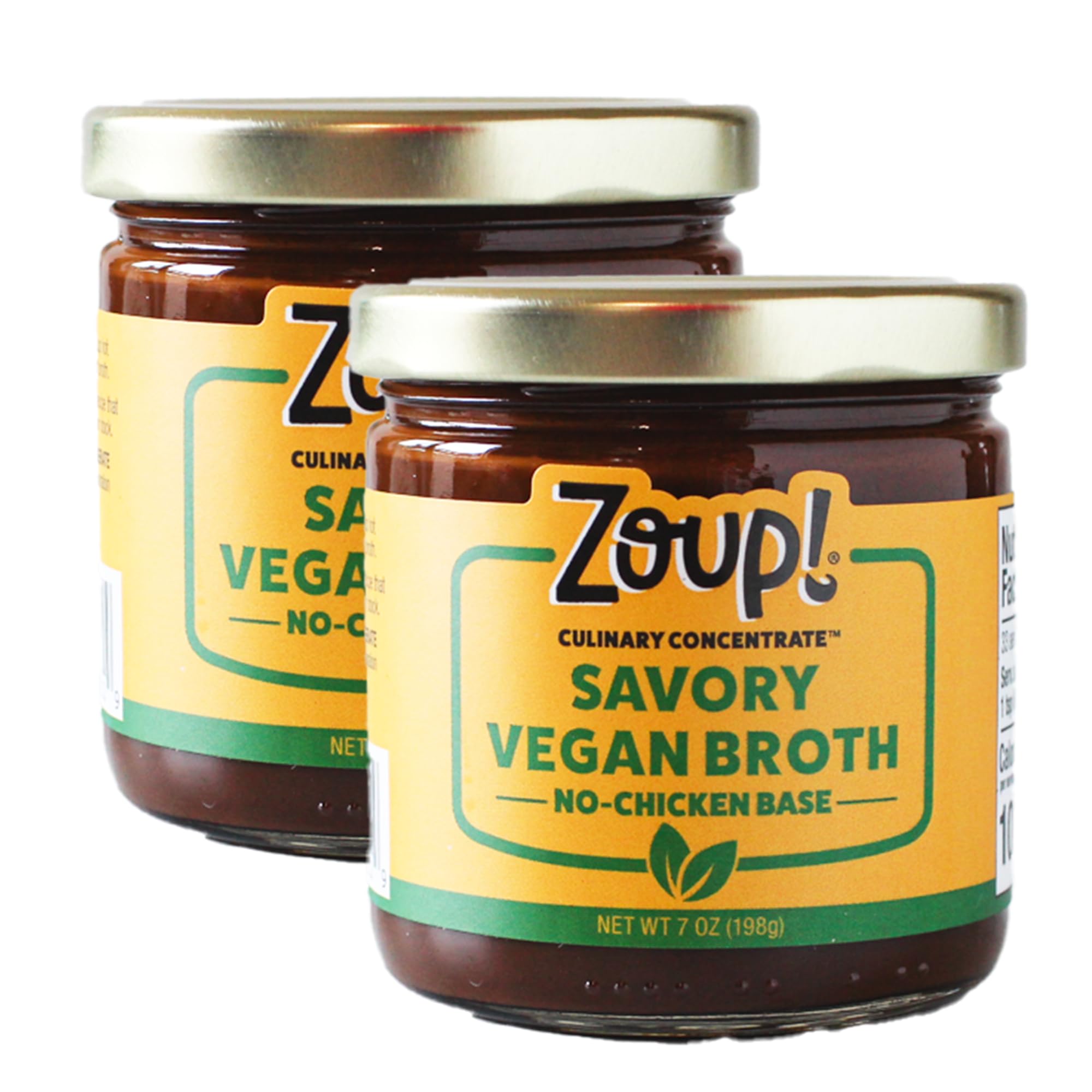 Zoup! Good, Really Good Savory No-Chicken Vegan Broth Culinary Concentrate, 2 Pack, 8 Oz Each