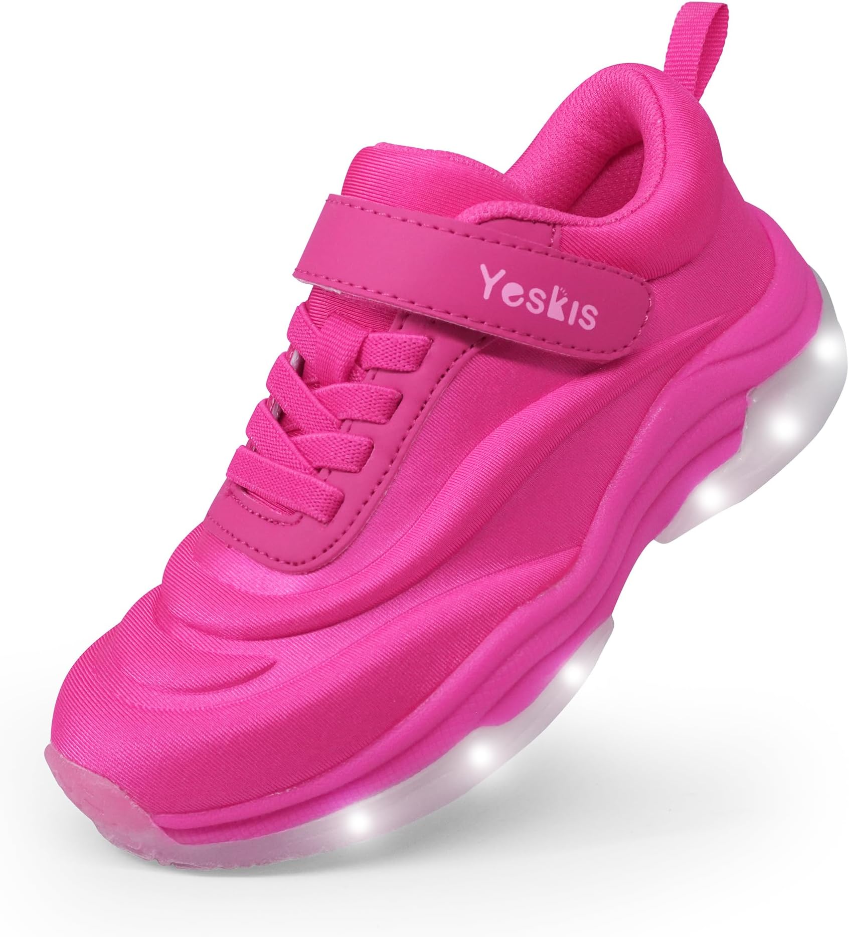 Boys Girls Light Up Shoes with Switch 3 Lighting Modes Fizzzy Big Kids LED Running Tennis Sneakers for Toddler Little and Big Kid