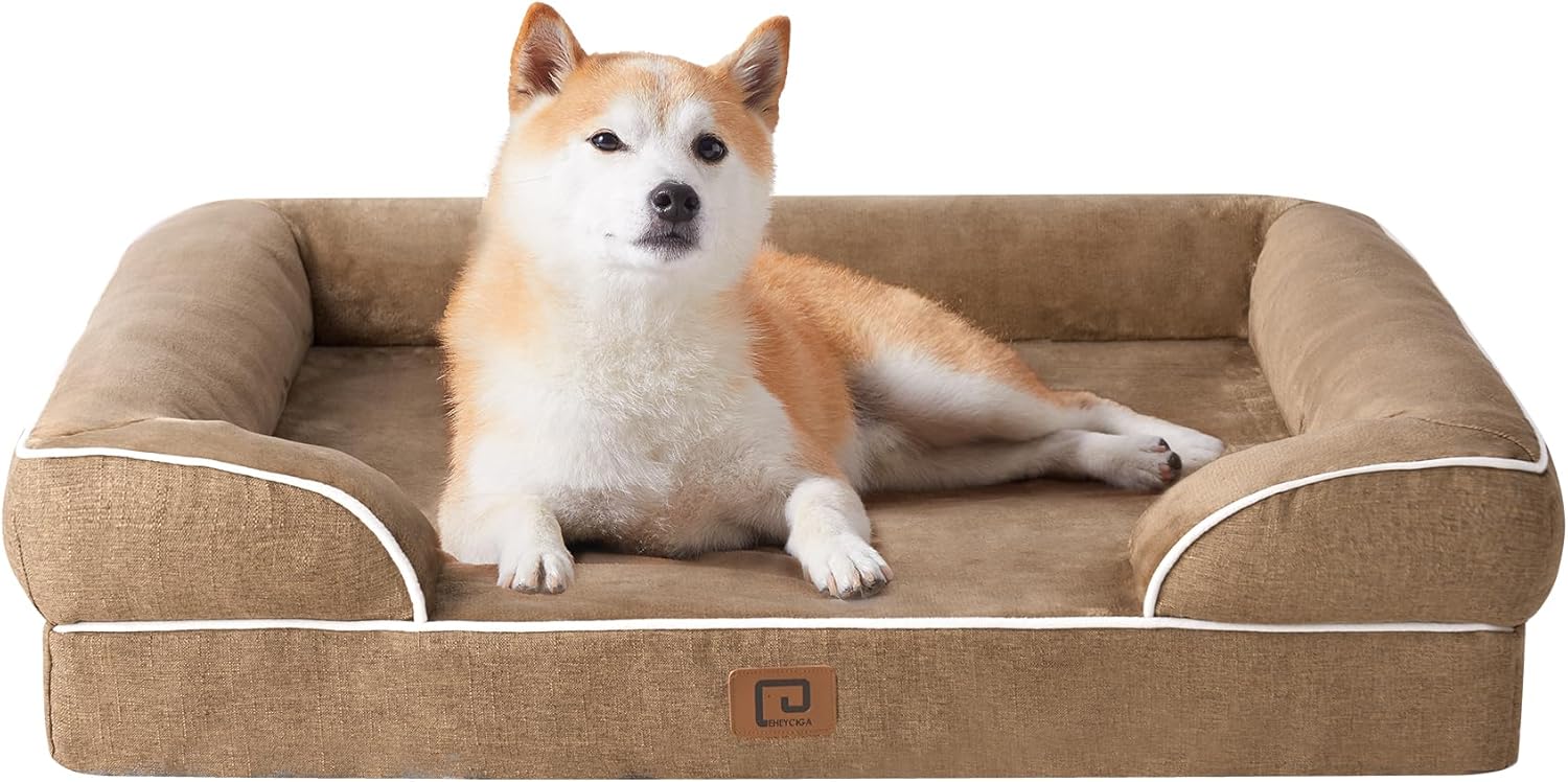EHEYCIGA Orthopedic Dog Beds for Large Dogs, Waterproof