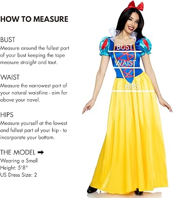 Leg Avenue Womens Classic Snow White Set Family Friend Full Length Princess Dress