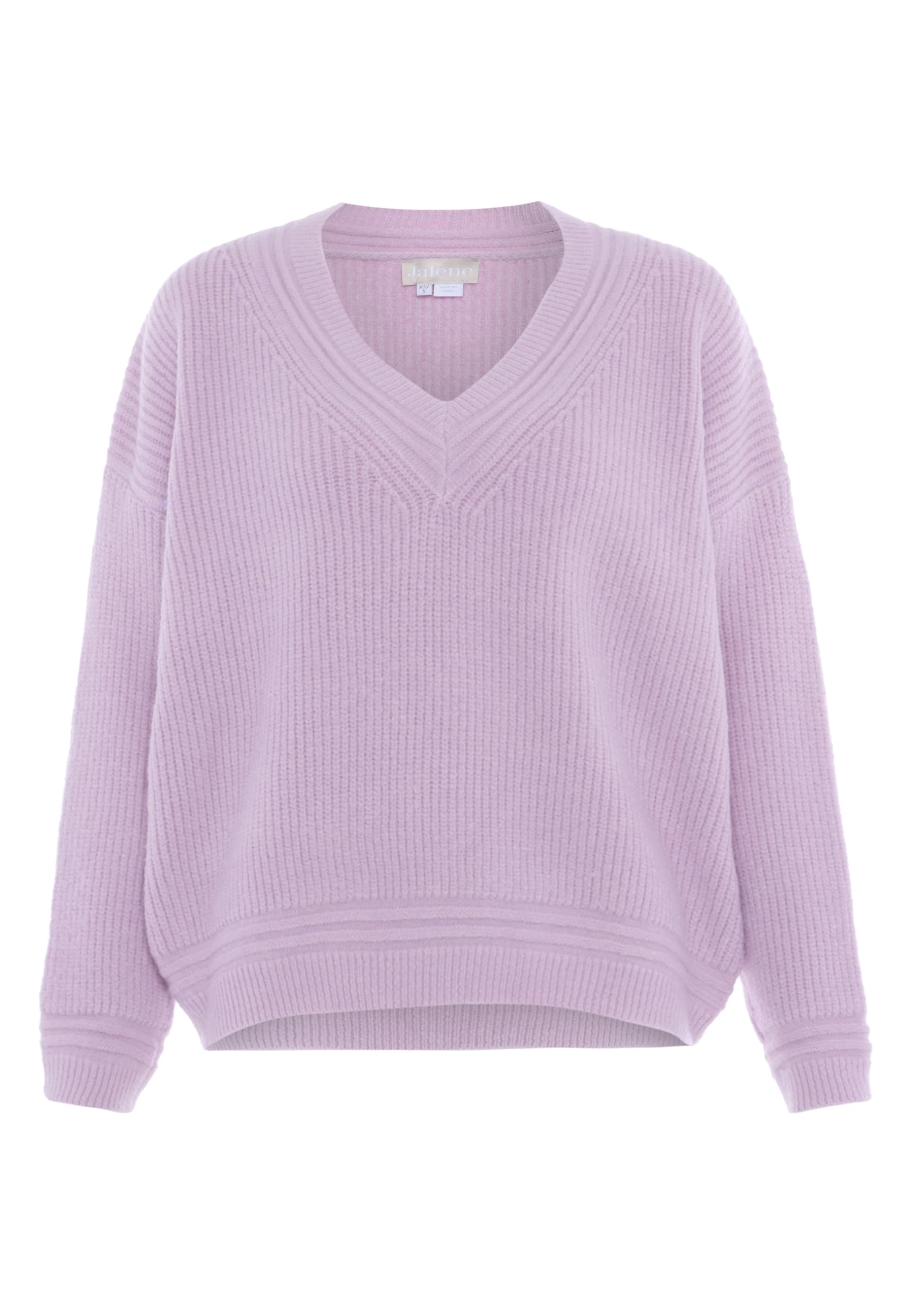 Jalene Damski sweter strukturalny z dekoltem w serek i w paski, lawendowy, rozmiar XS/S, lawendowy, XS