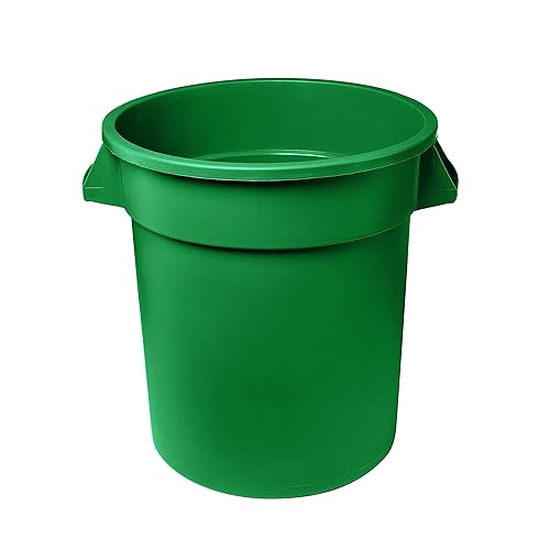 Miniatura 2 de Zedfire Cubo de basura para interiores, 32 galones, redondo, comercial, con tapa y plataforma, cubo de basura de cocina, papelera duradera, cubo de