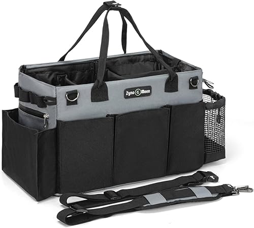 Zyno Moon Bolsa de limpieza resistente, forro resistente al agua, organizador de suministros extra grande, para profesionales de la limpieza,