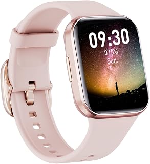 WalkerFit A1 Smart Watch, Reloj Inteligente, Fitness Tracker with Heart Rate/Blood Pressure SpO2 Monitor,1.7" Touch, IP68 Waterproof Reloj Compatible with iOS,Android smartwatch for Woman Man
