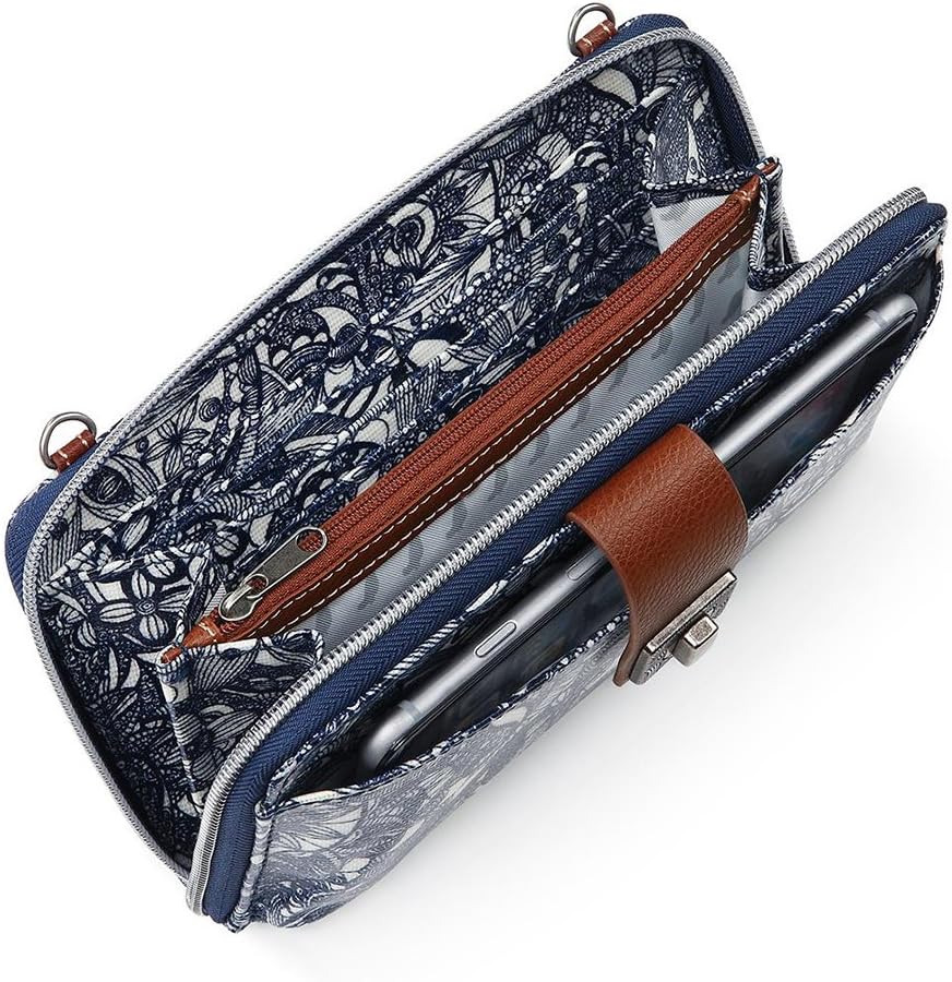 Sakroots Large Coated Canvas Smartphone Crossbody Bag