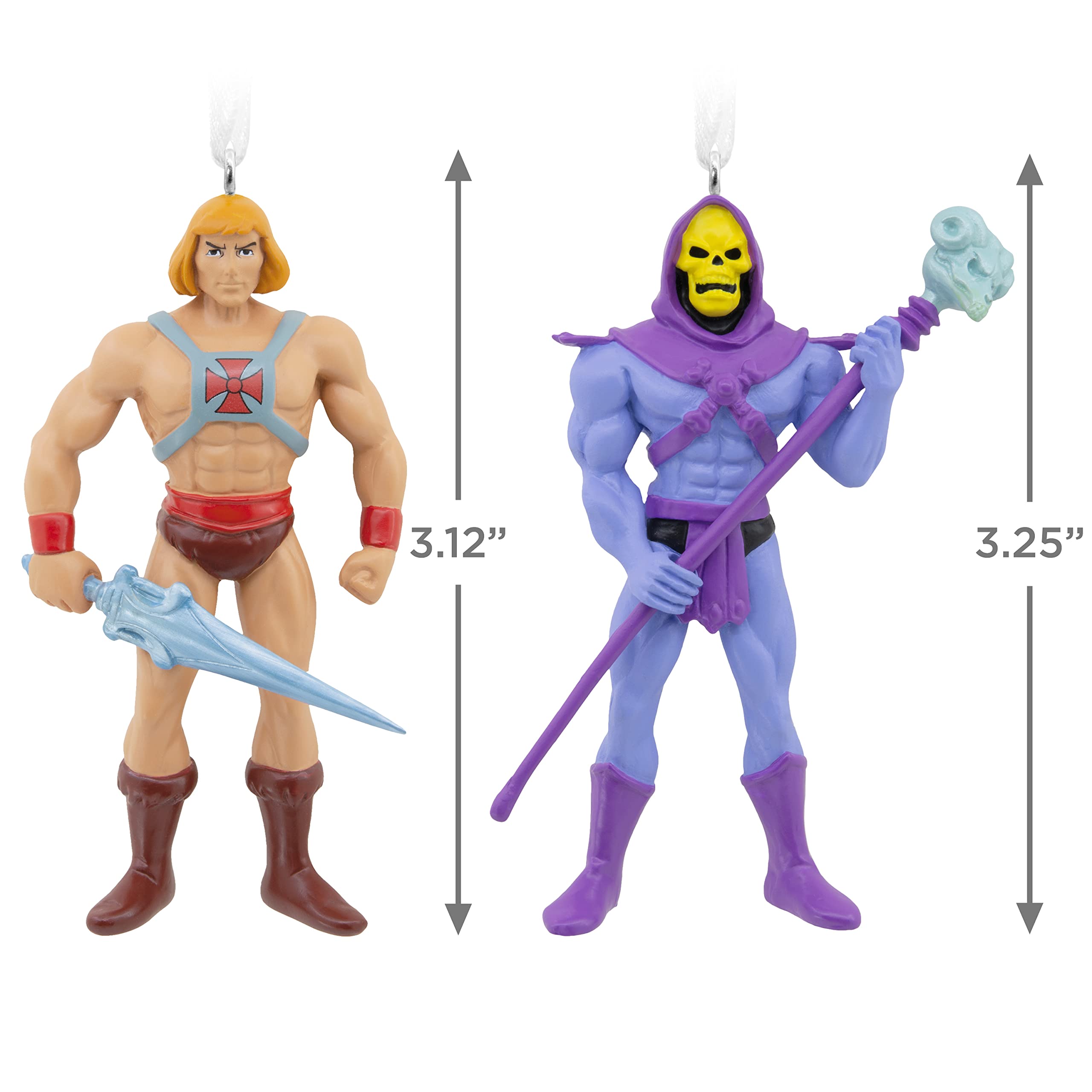 T-shirt Vintage Maîtres De L'Univers, Rouge, Taille L, He-Man Et Skeletor