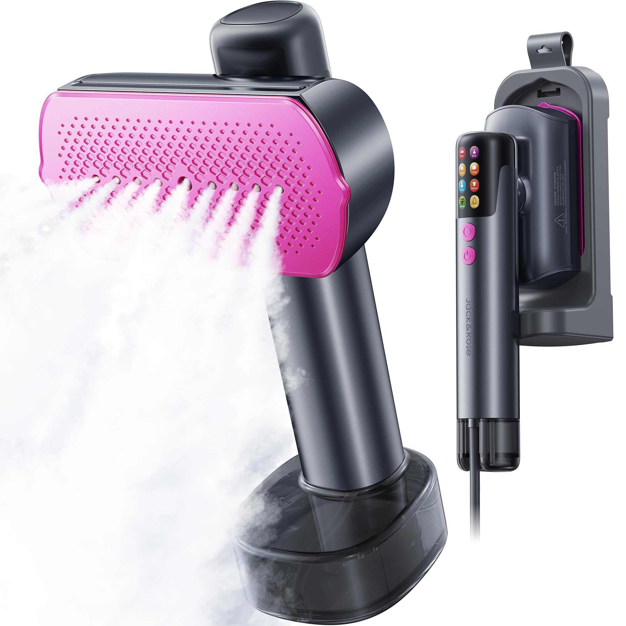 Jack&Rose Défroisseur vapeur 200/100ml Réservoirs d'eau doubles, 1200W