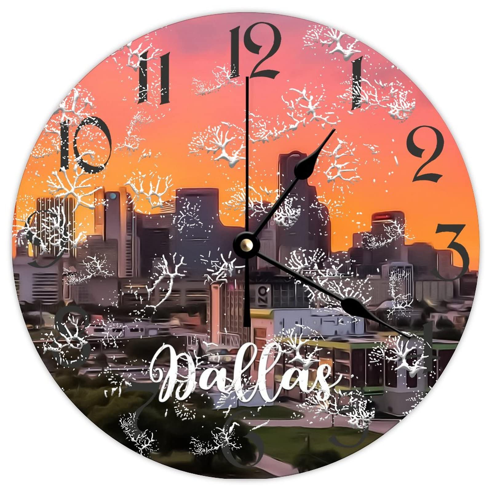 Horloge murale Dallas City au design vintage pour sublimer votre décoration