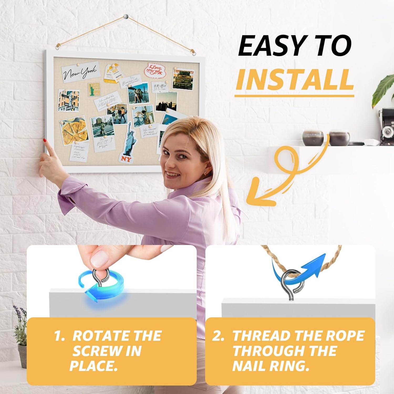 MaxGear 2 Pack Double-Sided Cork & Linen Boards, 16" x 12" Bulletin Board with White Frame, CorkBoards for Wall, Vision Board for Girls Room, Office, Bedroom, Kids Room, Classroom