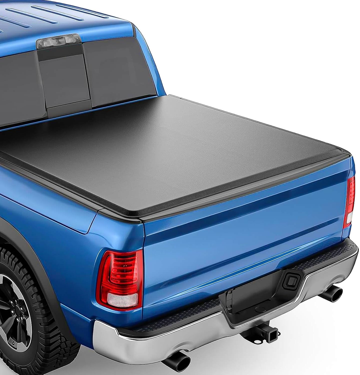 ILONPA 6.5FT Soft Roll Up Truck Bed Pickup Tonneau Cover for Nissan Titan 2017-2024 Without Titan Box, for Fleetside/Styleside (78.7") Waterproof and Easy Installation