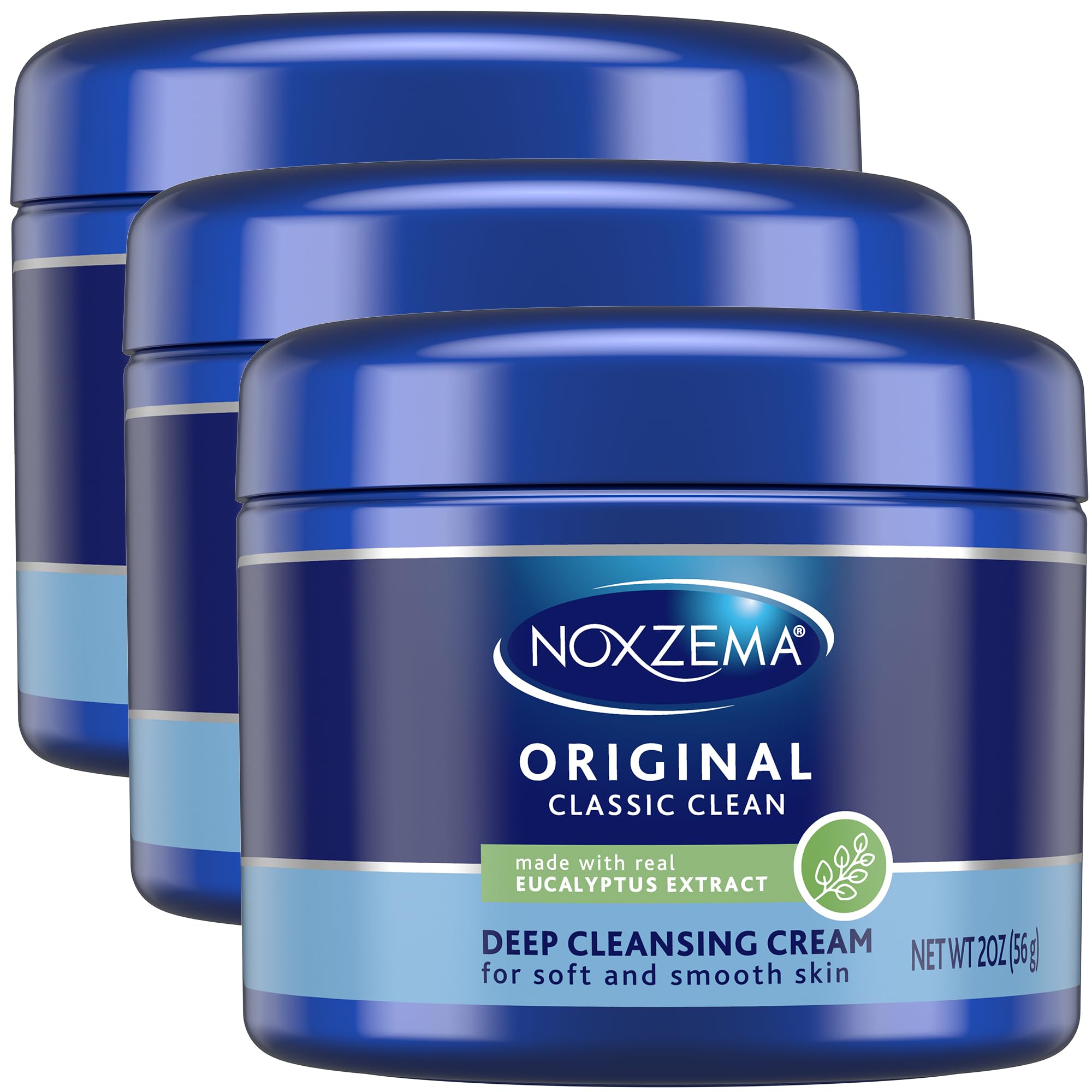 Noxema Original Jar, With Eucalyptus Extract, for Cleansing, 2 oz. (Pack of 3)