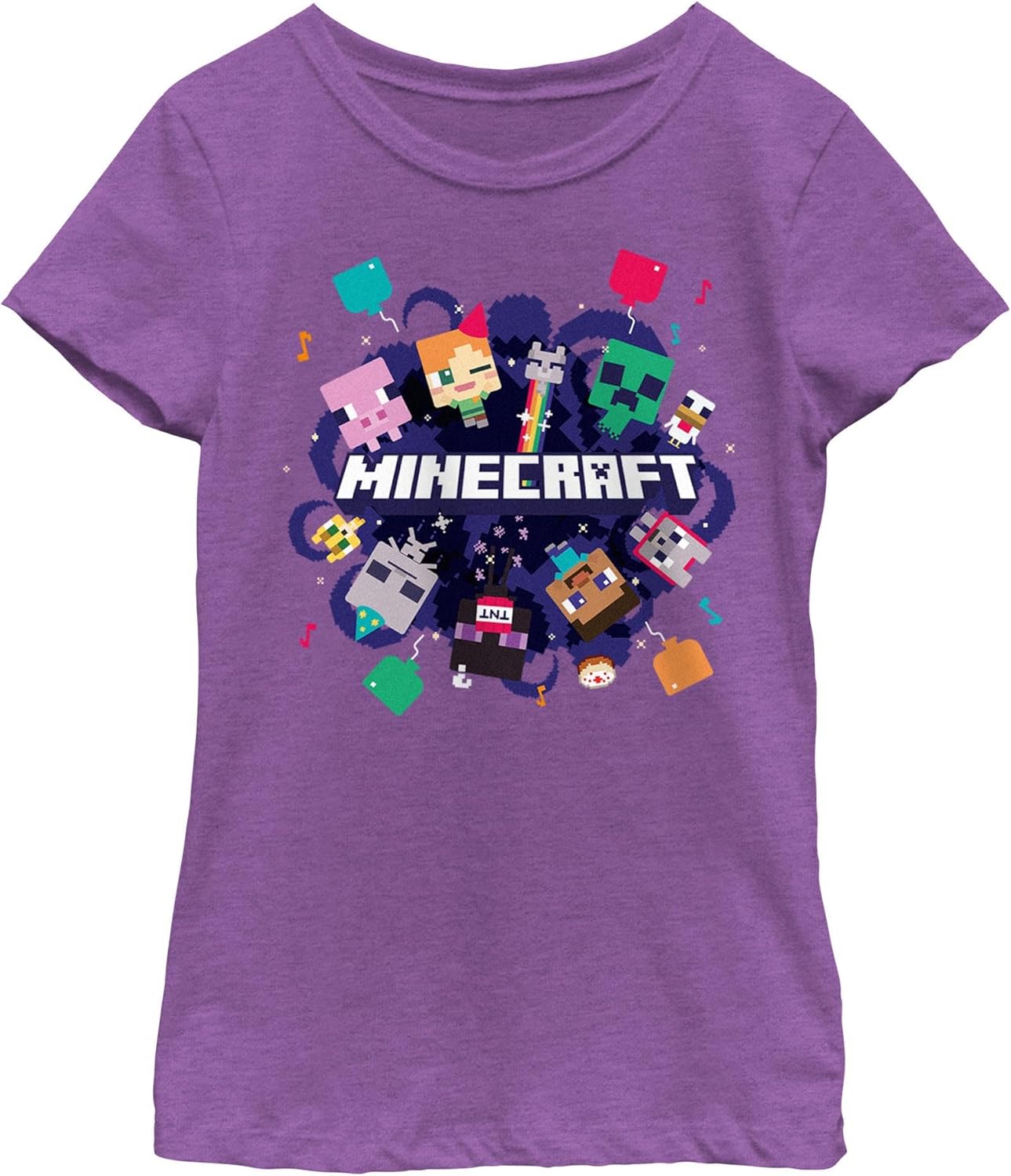 Girl’s Minecraft Alex Steve Portal Party T-Shirt Girl’s Minecraft Alex Steve Portal Party T-Shirt