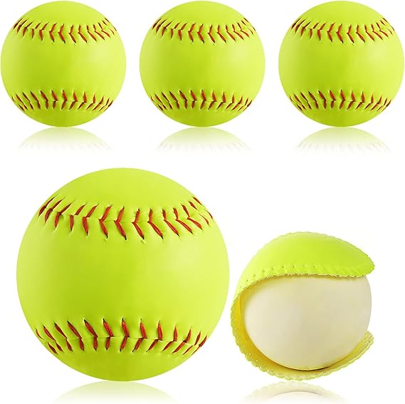 Softballs 12 Inch Sports Practice Softballs 4 Pack