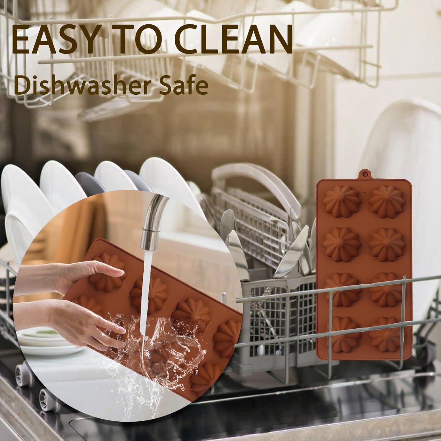 3D Silicone Mini Cone Whirlwind Molds, 8 Cavity Chocolate Baking Molds for Candy Cookie Gummy Ice Cube Cake Decoration Cupcake Topper Resin 8.15 x 4.02 x 0.92 Inches - Image 3