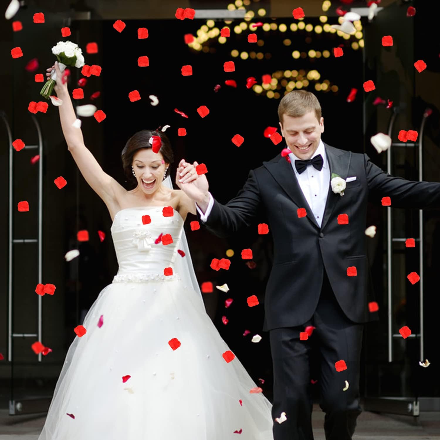 Pétales de Rose Rouge Artificiels 500PCS pour Décoration Mariage Saint Valentin