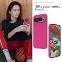 YATWIN Silicone Back Case for Google Pixel 9 Pro XL, Soft-Touch Phone Back Cover for Google Pixel 9 Pro XL - Magenta gallery image