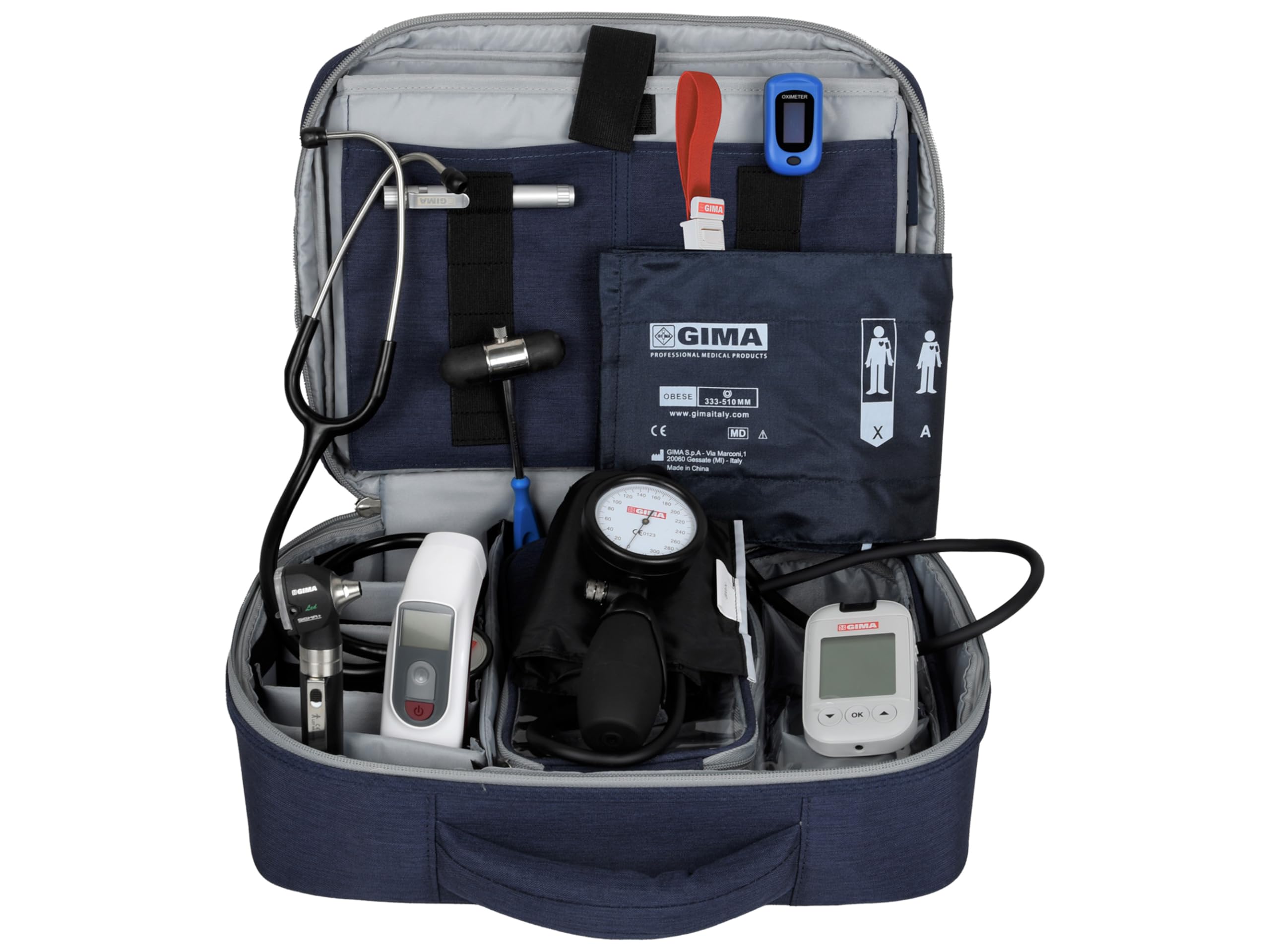GIMA - Kit dottore 4A borsa multiuso grigia e blu, 34066