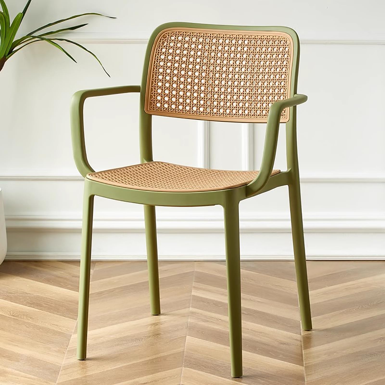 Chaises plastique rotin vintage lot de 2 pour réinventer votre salle à manger et salon