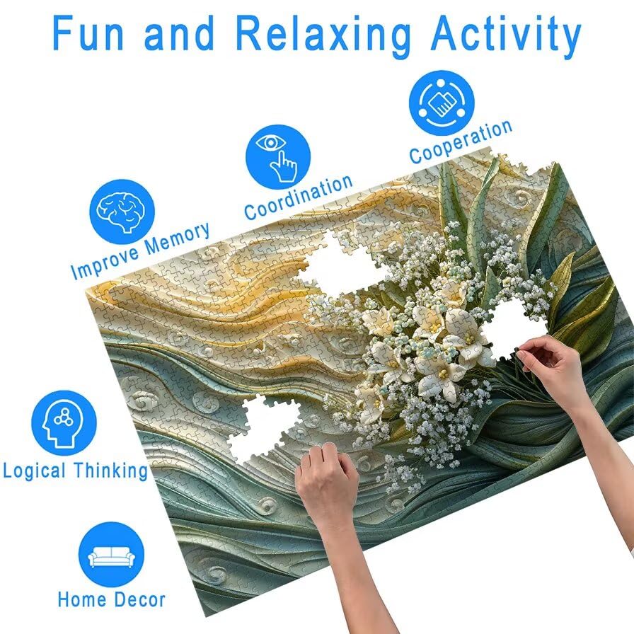 Puzzle 1500 Piezas Flor para Adultos, Puzzle Paisajes de Madera con Caja Regalo para Adultos, Rompecabezas Desafiante para Toda la Familia, Rompecabezas para Regalo Mujer y Home Decoration, -5713