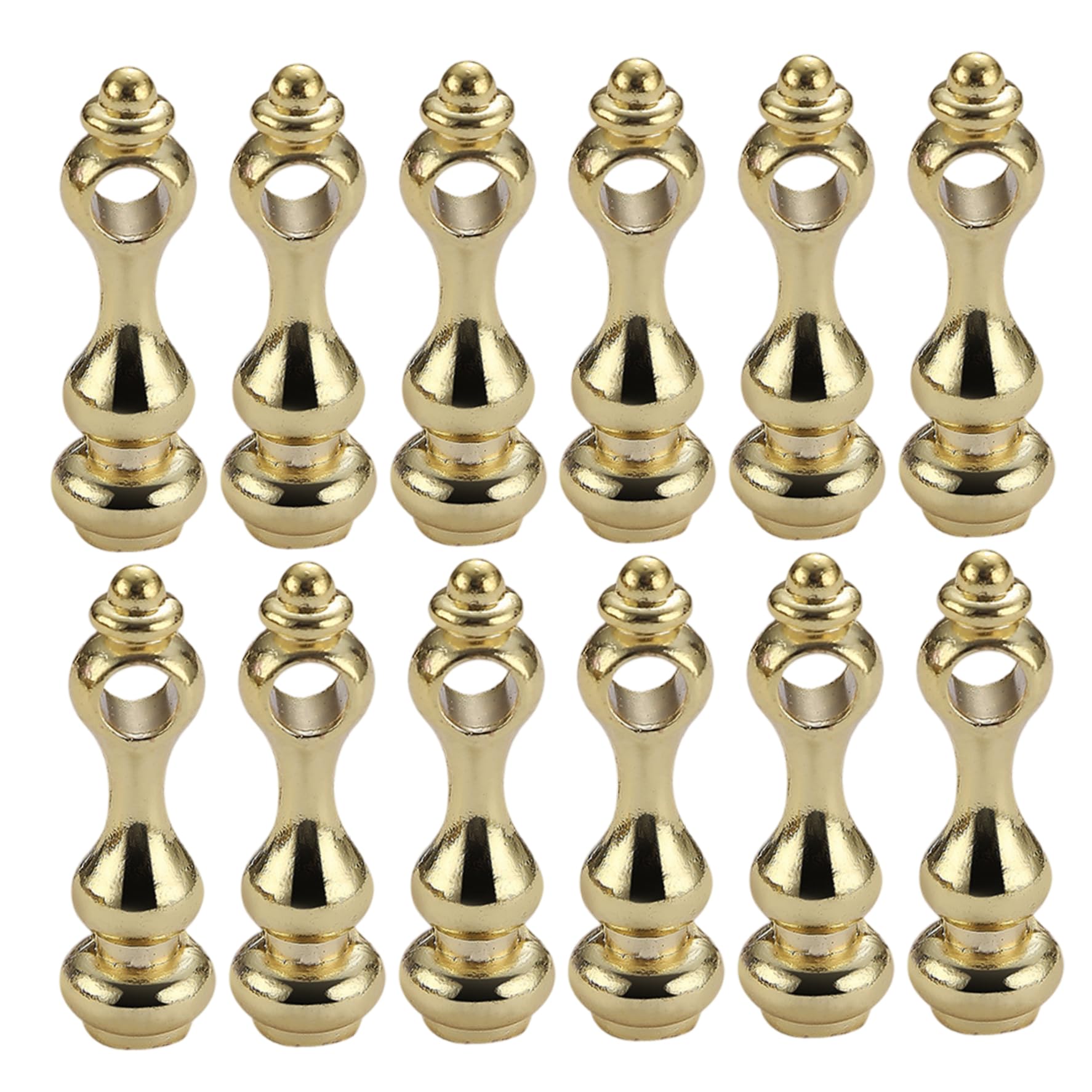 Dorccsi 12Pcs Gallery Rail 0.5x1.7 Golden Alloy Shelf Rail Sturdy Metal Spindles for Staircase, Shelves, Wine Cabinet, Fence, Furniture Metal Spindles For Staircase Spindle Gallery Rails For Shelves
