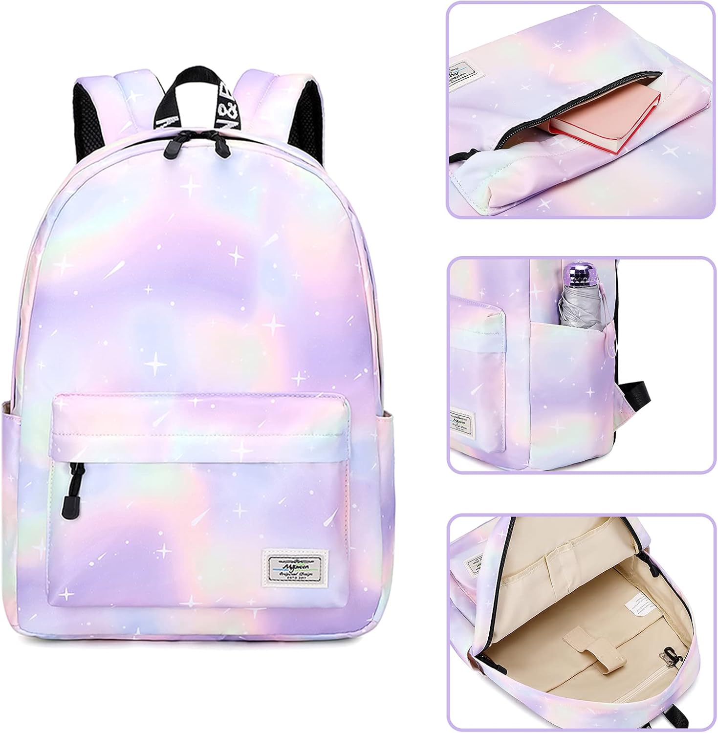 [Mygreen] リュックサック バックパック 軽量 通学 旅行 星空柄