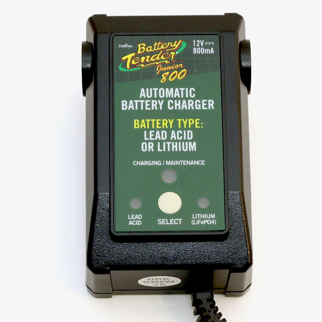 Battery Tender 022-0199-DL-EU Chargeur mantenedor de batteries de lithium, AGM, GEL, et acide, 12v, 800mA Junior