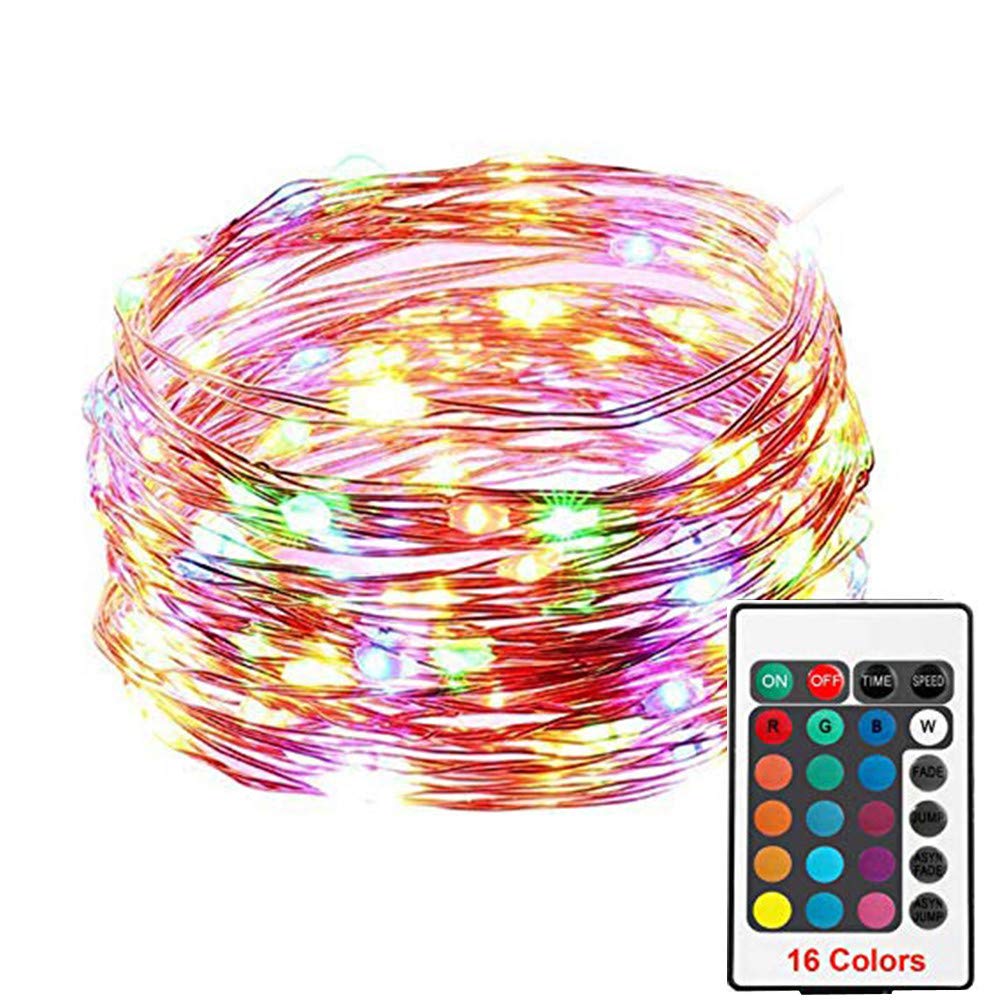 Sunshinehomely Christmas LED Strings Lights, Christmas Decor String Lights Electric Plug-in Multi Color Change 100 Led (Multicolor)