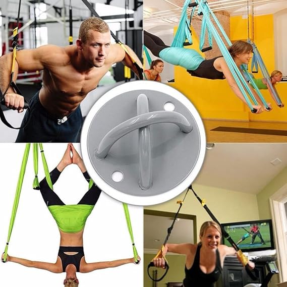 TRX Suspension Strap Wall Mount Bracket Aerial Yoga Swing & Hammock Resistance Band Gym Sport Training Olympic Gymnastics Ring Boxing Equipment Battle Rope