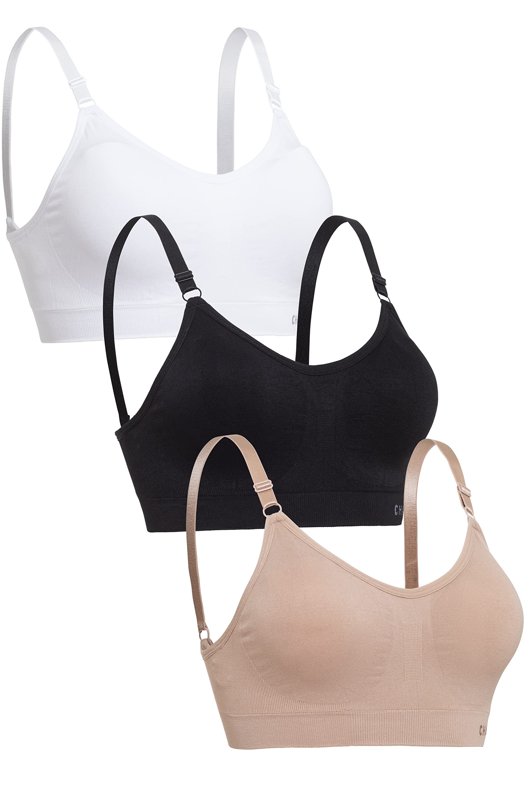 ChannoLycra Sports Bra with Back Closure. Adjustable without underwire and with removable padding. Adjustable straps and comfortable fabric, Soft and elastic