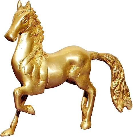 Amazon Industries 動物 馬 真鍮像 ショーピース 装飾フィギュア ホームインテリア 装飾 アイテム 風水 テーブル装飾 アイドル ハンドクラフト ペット動物フィギュア アンティークギフトアイテム 金属製 動物の馬 アンチアンティーク インテリア オンライン通販