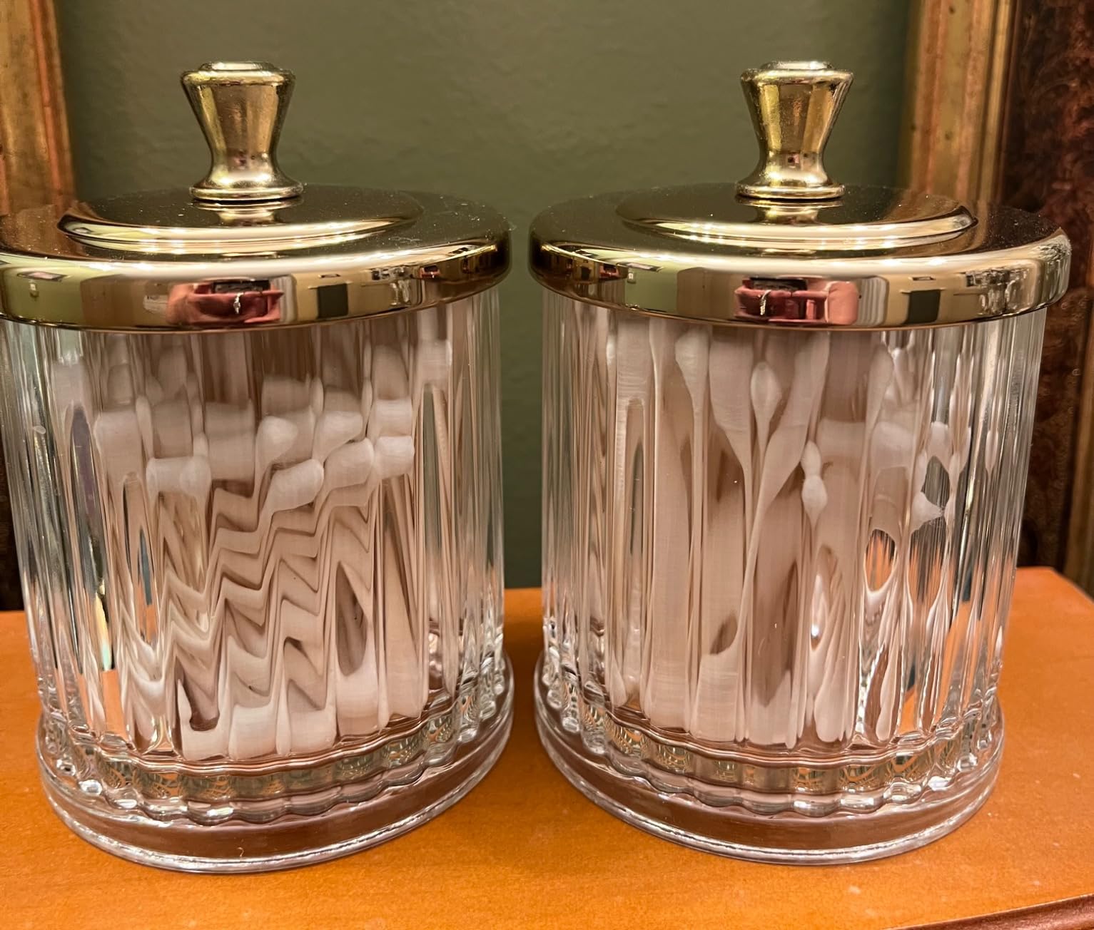Amazon.com: mDesign Fluted Bathroom Vanity Storage Organizer Canister ...
