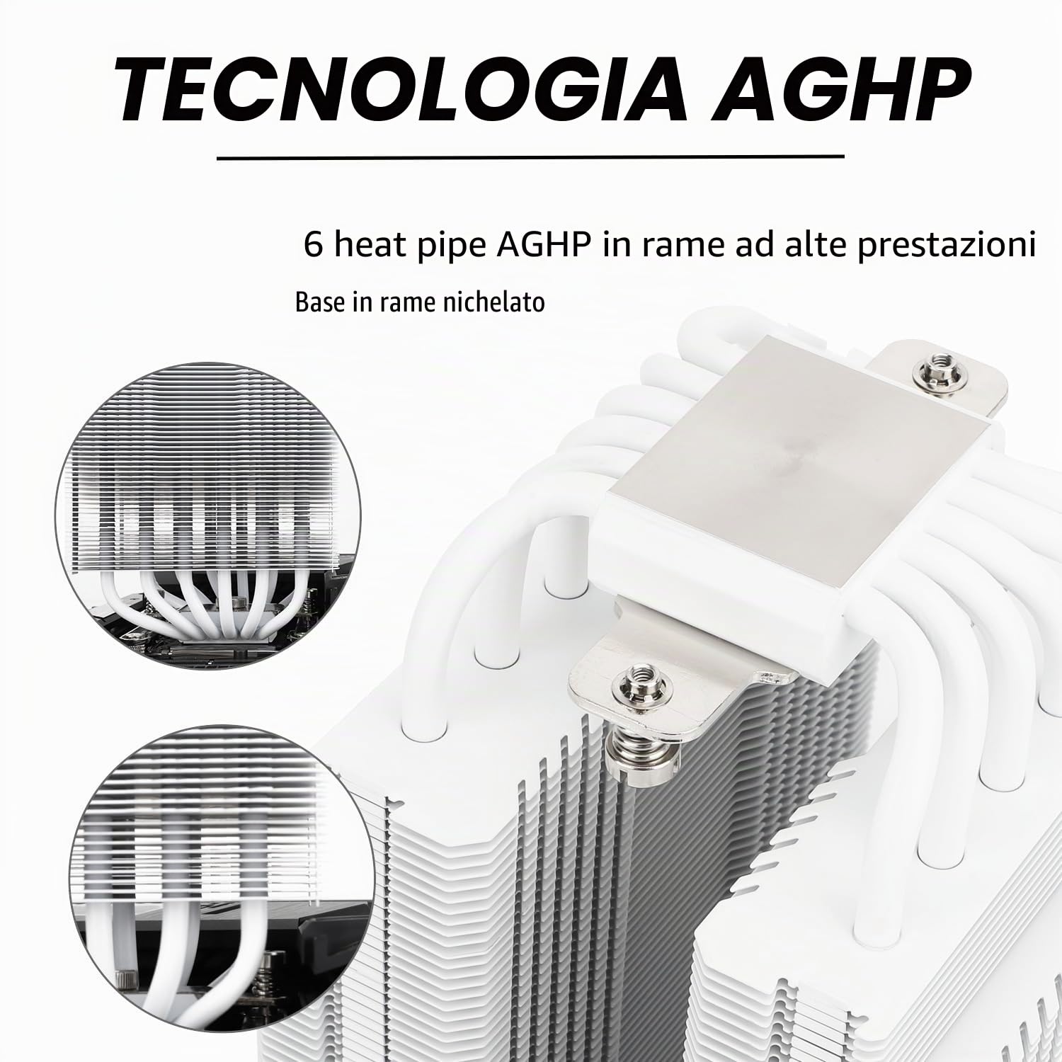 TR Peerless Assassin 120 White Air Cooler CPU,6 tubi di calore, doppia ventola PWM TL-C12W da 120 mm,Tecnologia AGHP, Per AMD AM4 AM5,Intel 1700/1150/1155/1200/2011