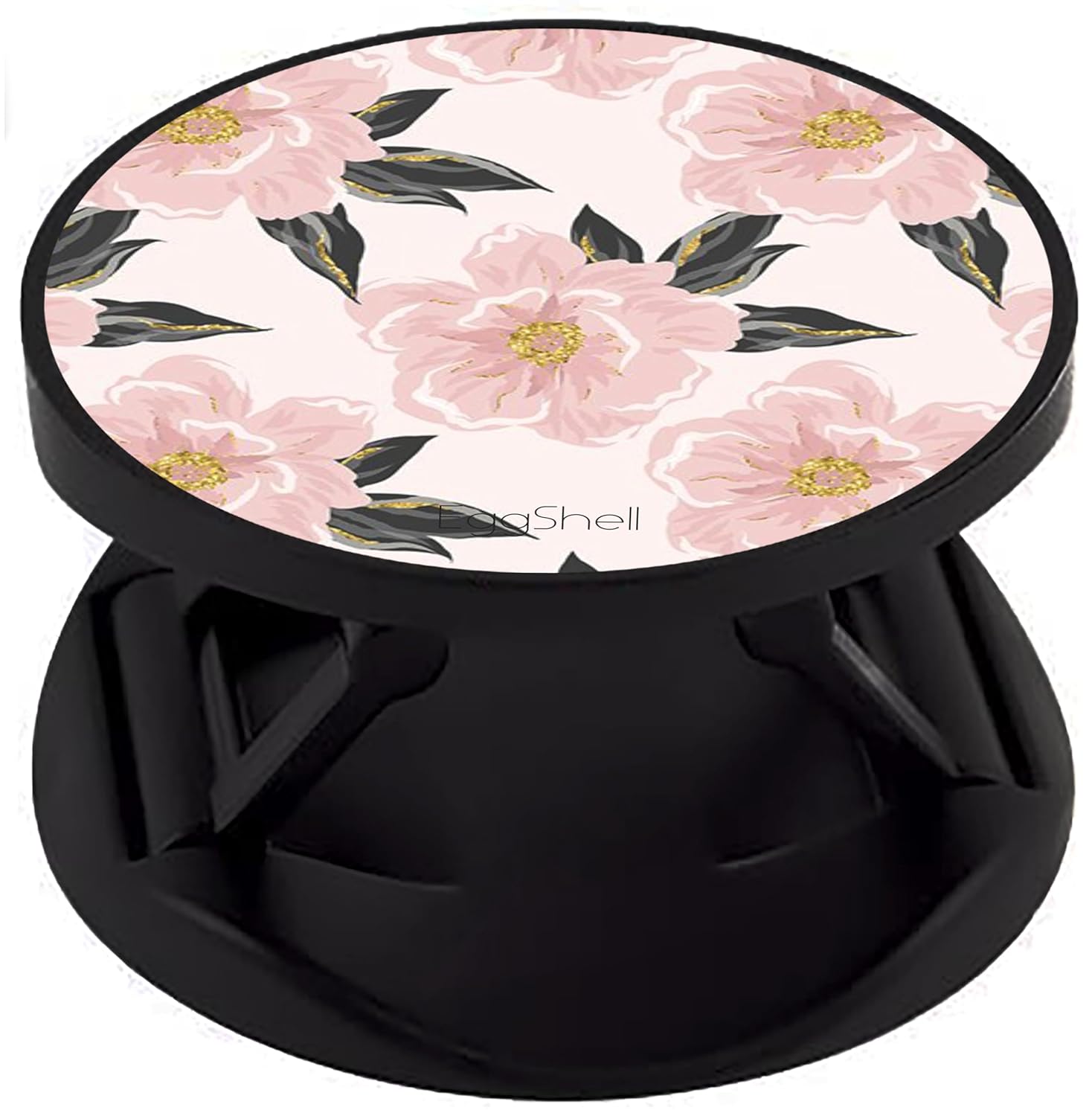 eggshell Premium Glossy Mobile Finger Grip Back Holder (Sockets) Finish Effect with Black Expanding Stand and Fold Compatible All Basic Cell Phone & Tablets (Floral Pink Flower) eggshell Premium Glossy Mobile Finger Grip Back Holder (Sockets) Finish Effect with Black Expanding Stand and Fold Compatible All Basic Cell Phone & Tablets (Floral Pink Flower)