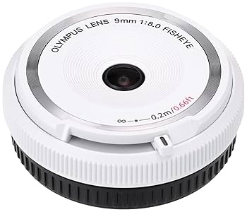 Olympus 9mm 1:8.0 Fish Eye Body Cap Lens - White: Amazon.co