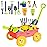 Dimple Garden Wagon & Tools Toy Set Premium 15 Pcs Kids Gardening Tools & Wagon Toy Set - Sturdy & Durable - Top Yd, Beach, Sand, Garden Play Set - Great for Kids & Toddlers