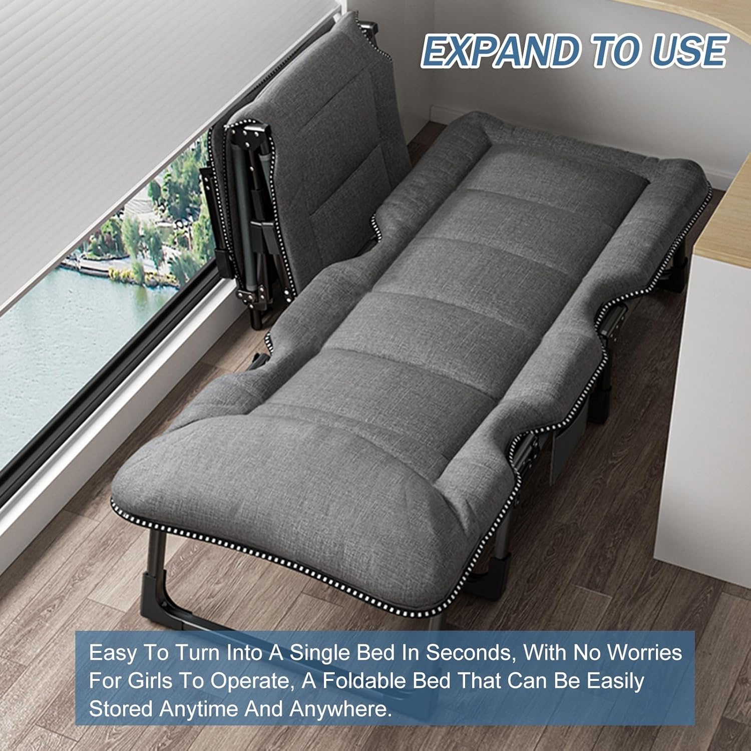 Tent Camping Cot, Portable Folding Cot,27.5in Widened Bed Surface,with Cushion and Pillow,for Office Rest Bed Or Outdoor Recreation