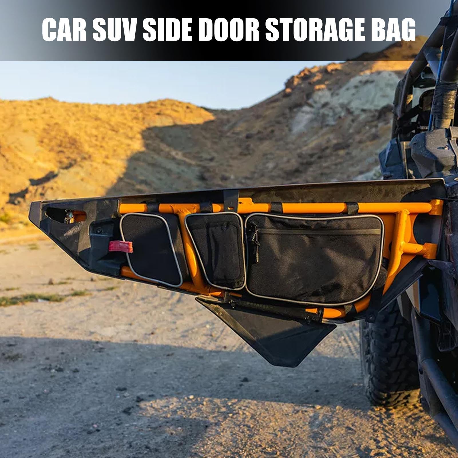Organizer Bocznej Kieszeni Fotela Samochodowego Organizer Do Schowka | Pojemnik na Boczne Drzwi Pojazdu na Camping Podróż Samochodem Dojazdy Codzienne SUV RV