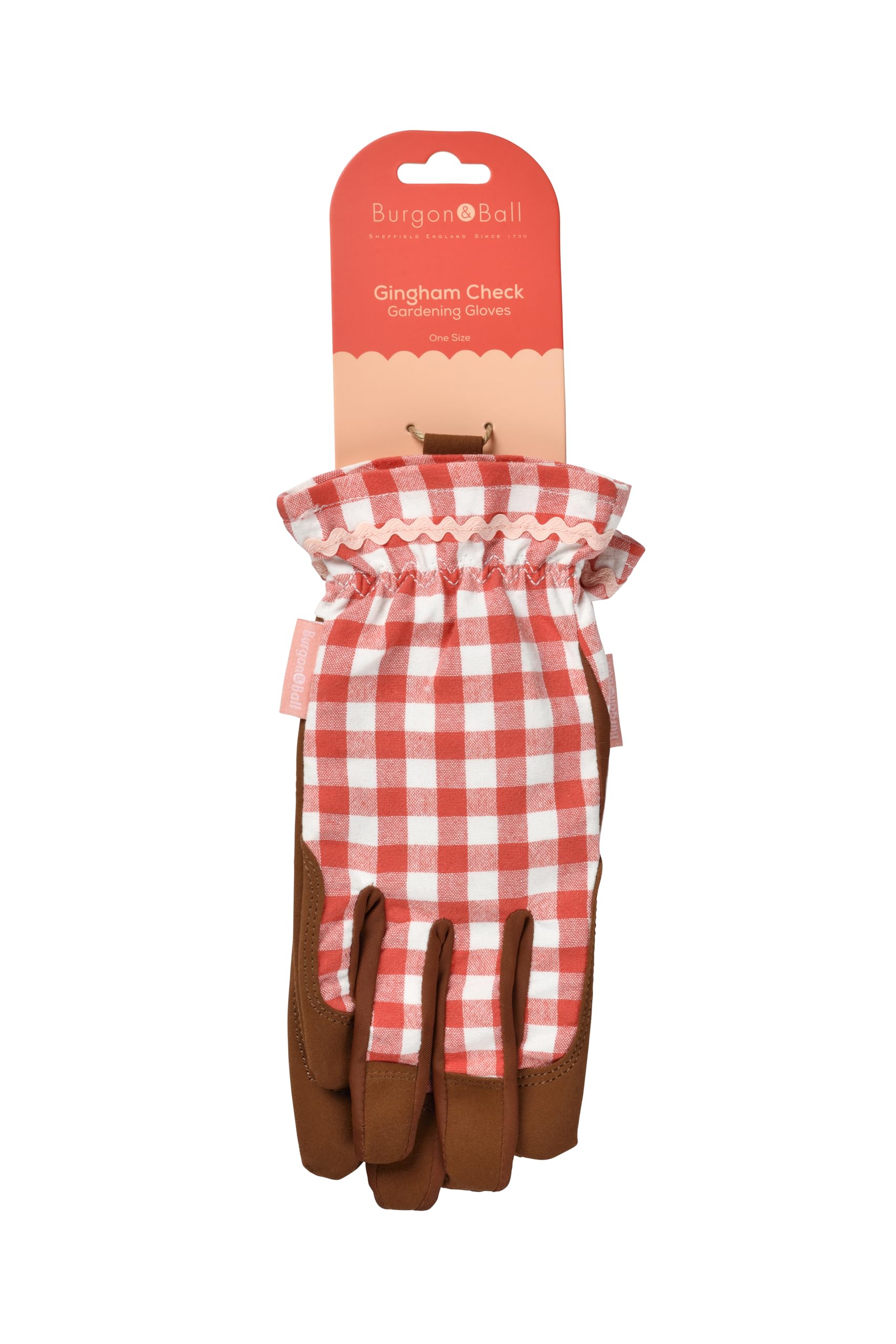 Burgon & Ball Colour Collection Gloves - Red Check