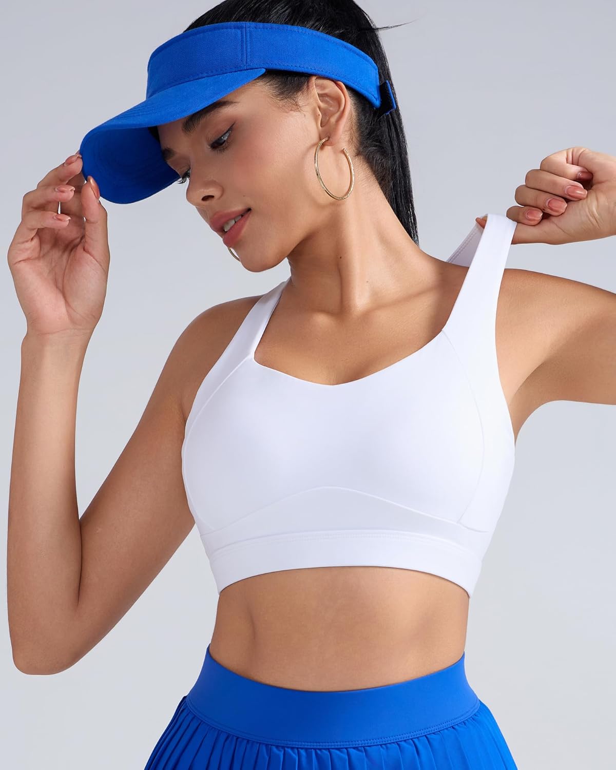 RUNNING GIRL Sports Bra for Women High Support, Molded Cup High Impact Sports Bras with Sewn in Pads Workout Running Bra - Image 3