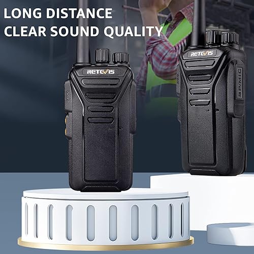 Miniatura 2 de Retevis Walkie Talkies RT27, radio bidireccional con micrófono de altavoz de hombro, radios de 2 vías de largo alcance, base de carga USB, alarma