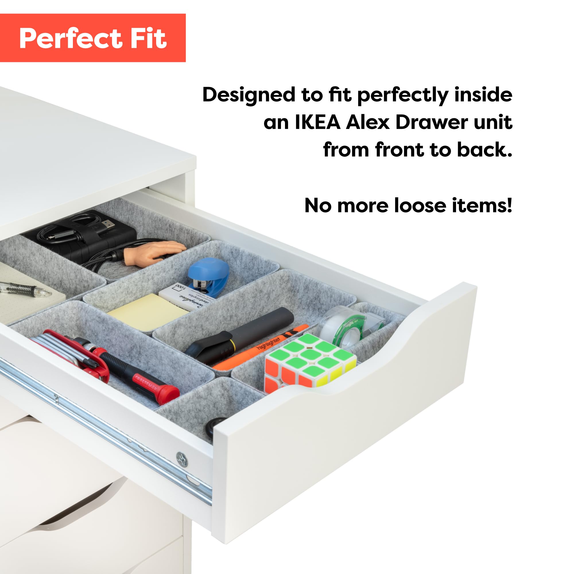 IKEA ALEX 引き出しユニット ALEX アレクス 引き出しユニット ハンギングフォルダー用収納部付き