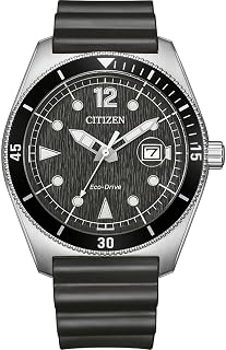 Citizen Eco-Drive AW1889-00E Men's Watch, Stainless Steel, Black, 43 mm