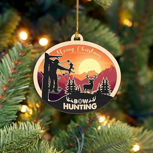 Bow Hunting Ornament 2026, Deer Hunting Ornaments for Christmas Tree,