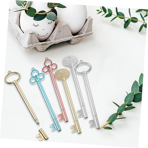 Miniatura 7 de 12 bolígrafos de gel con forma de llave vintage, punta fina, bolígrafos de escritura suave para estudiantes, oficina, toma de notas, estilos mixtos